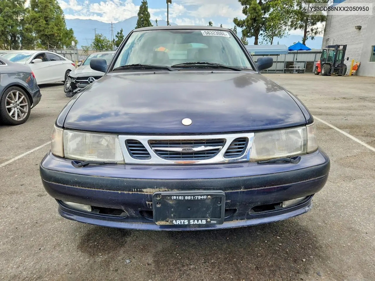 1999 Saab 9-3 S VIN: YS3DD58NXX2050950 Lot: 58323086