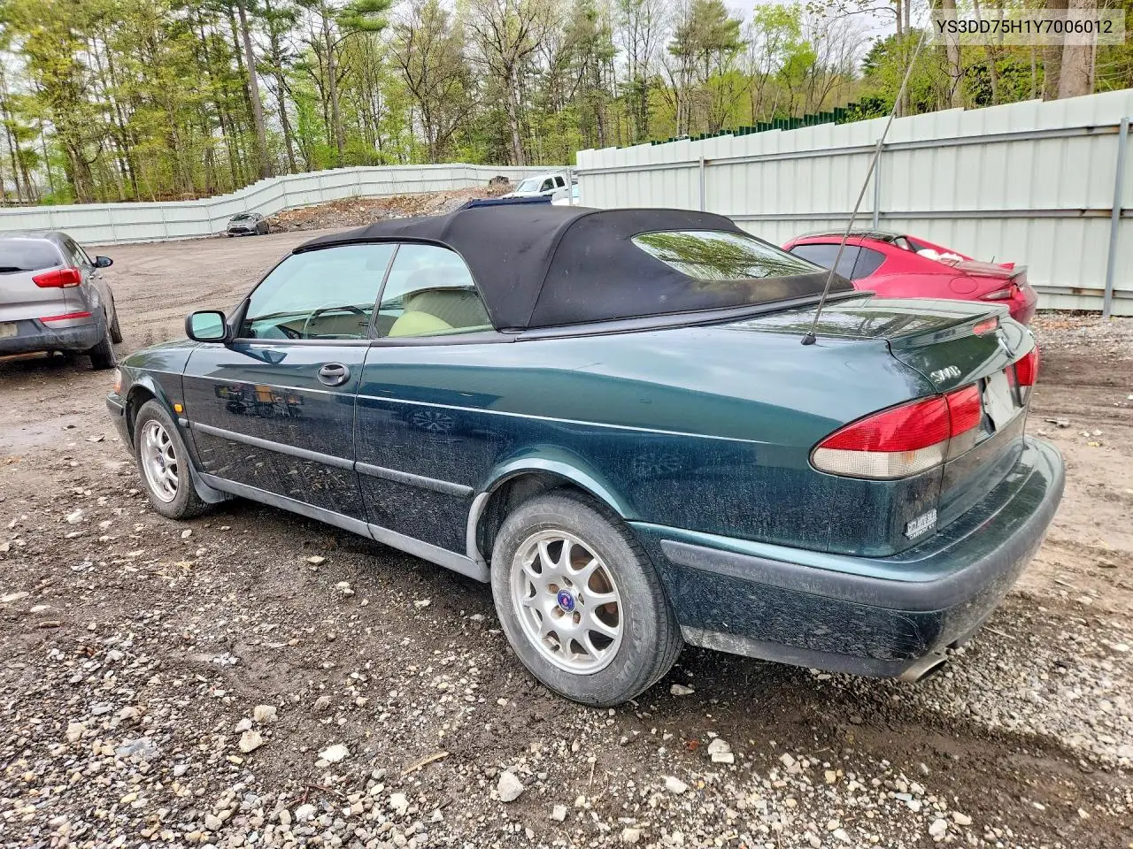 2000 Saab 9-3 VIN: YS3DD75H1Y7006012 Lot: 53423086