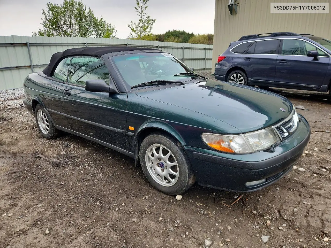 2000 Saab 9-3 VIN: YS3DD75H1Y7006012 Lot: 53423086