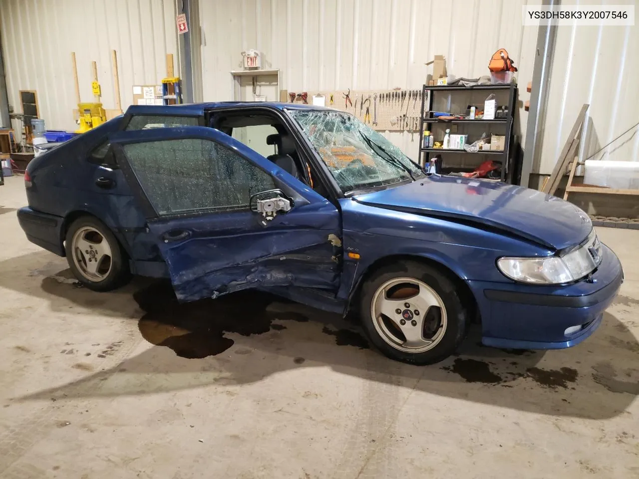 2000 Saab 9-3 VIN: YS3DH58K3Y2007546 Lot: 69401424