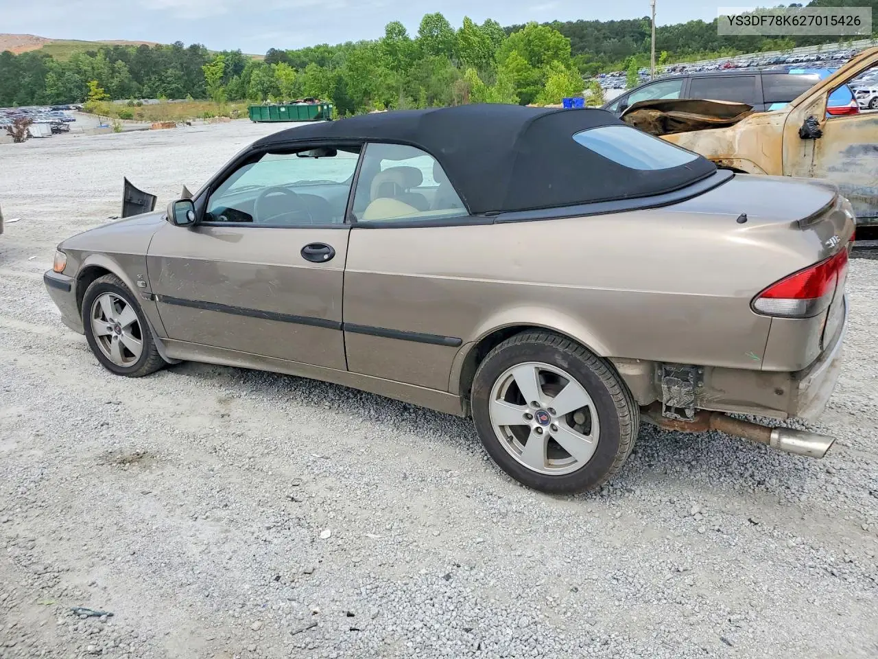 2002 Saab 9-3 Se VIN: YS3DF78K627015426 Lot: 51852656