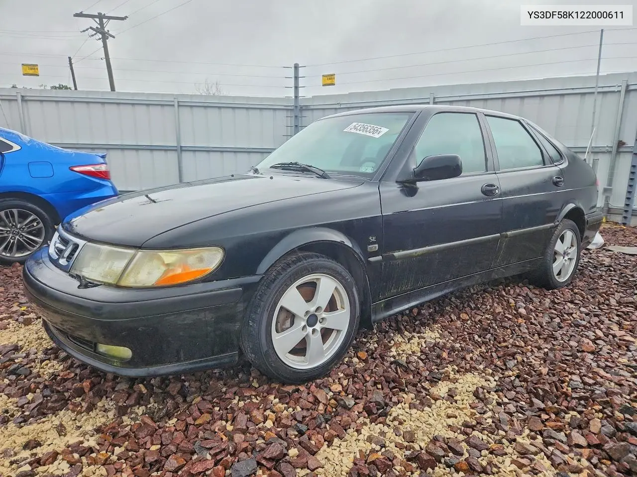 2002 Saab 9-3 Se VIN: YS3DF58K122000611 Lot: 54356356