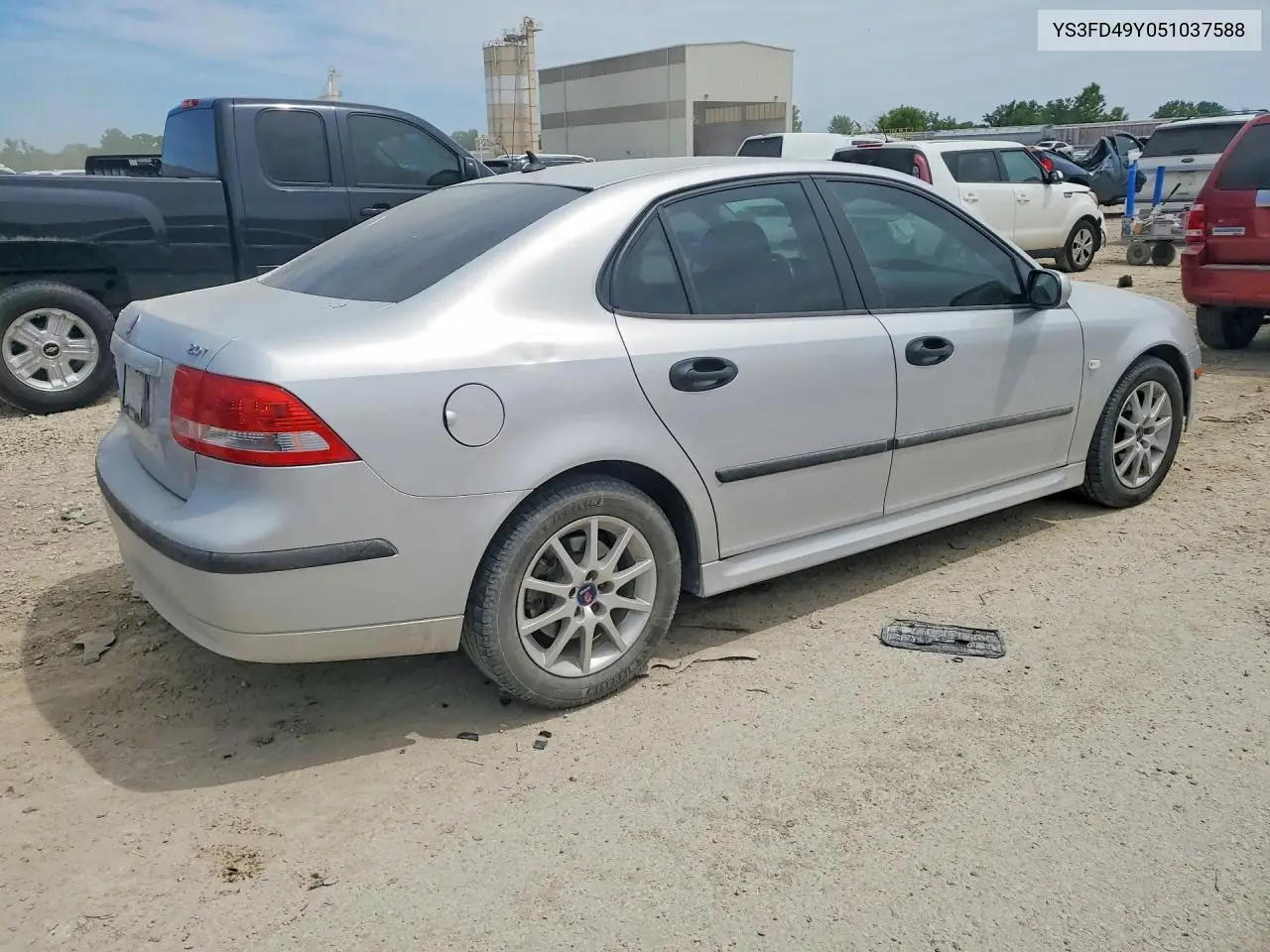 2005 Saab 9-3 Arc VIN: YS3FD49Y051037588 Lot: 53986256