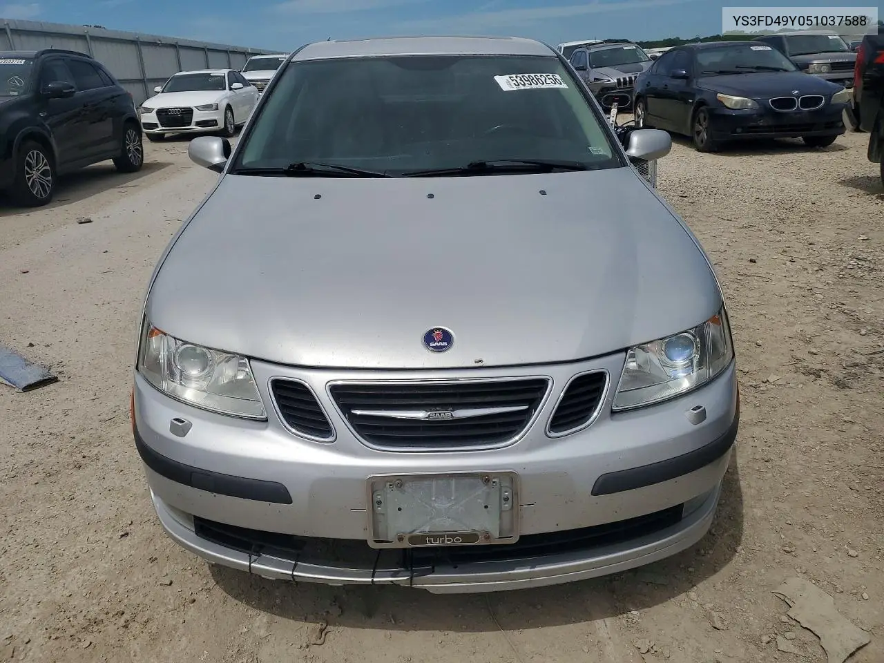 2005 Saab 9-3 Arc VIN: YS3FD49Y051037588 Lot: 53986256