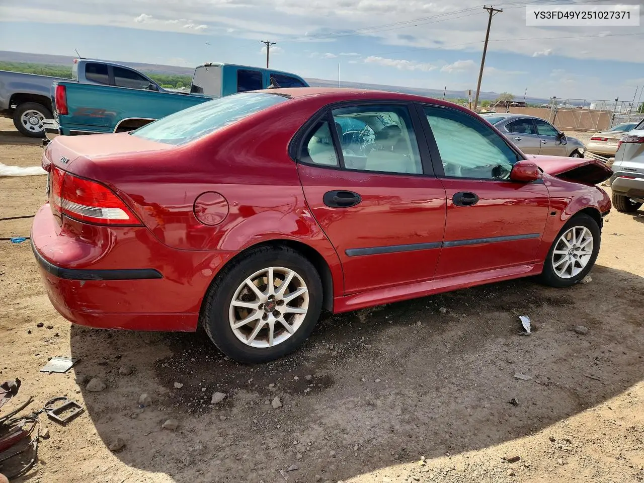 2005 Saab 9-3 Arc VIN: YS3FD49Y251027371 Lot: 54474186