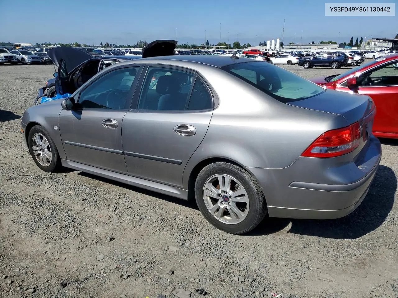 2006 Saab 9-3 VIN: YS3FD49Y861130442 Lot: 52211216