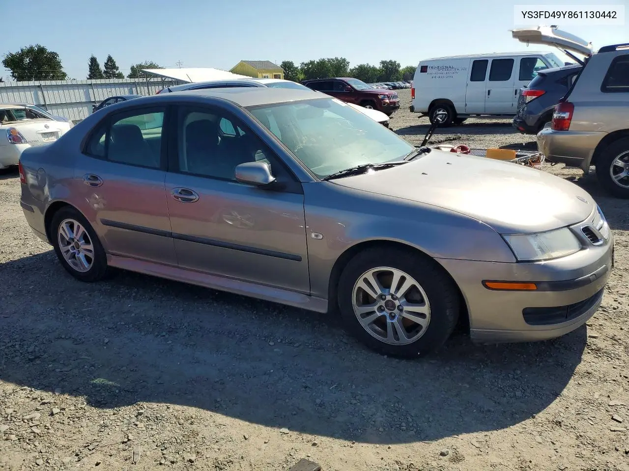 2006 Saab 9-3 VIN: YS3FD49Y861130442 Lot: 52211216
