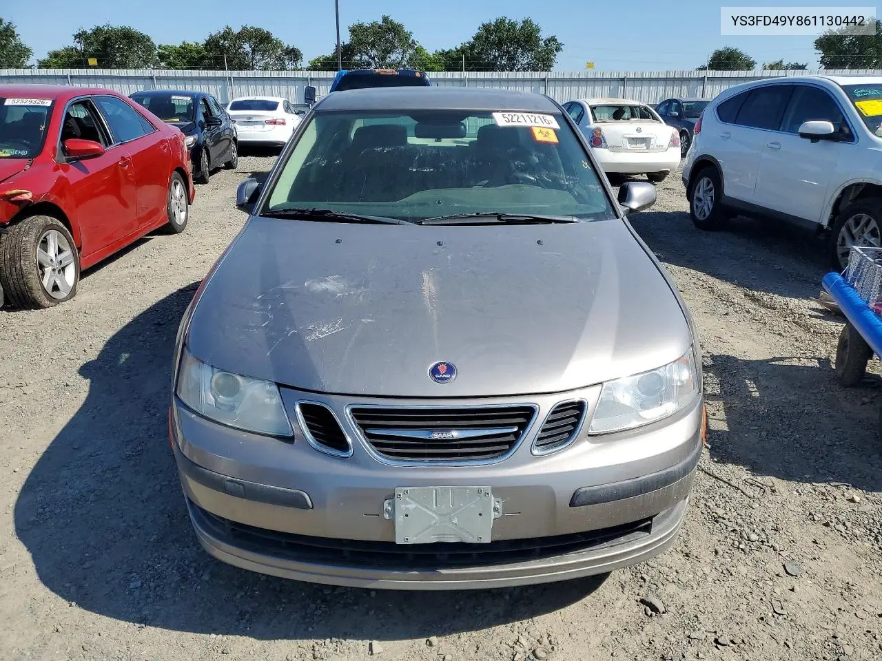 2006 Saab 9-3 VIN: YS3FD49Y861130442 Lot: 52211216