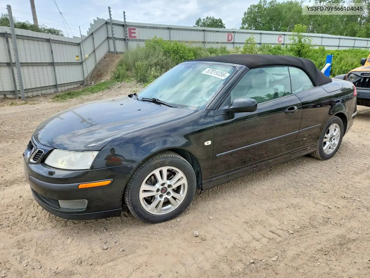 2006 Saab 9-3 VIN: YS3FD79Y566104045 Lot: 57019356