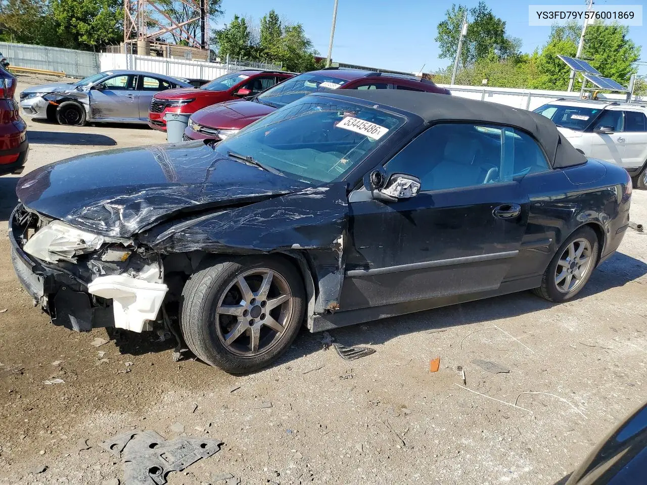 2007 Saab 9-3 2.0T VIN: YS3FD79Y576001869 Lot: 53445486