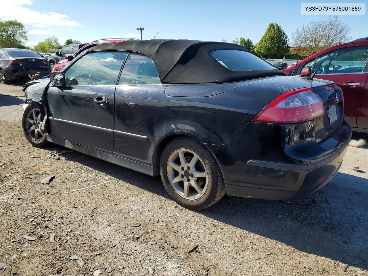 2007 Saab 9-3 2.0T VIN: YS3FD79Y576001869 Lot: 53445486