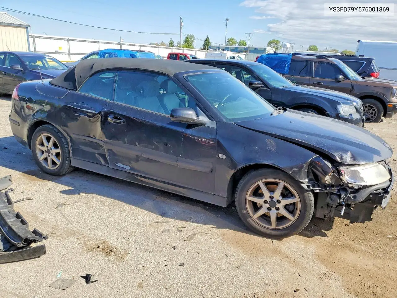 2007 Saab 9-3 2.0T VIN: YS3FD79Y576001869 Lot: 53445486