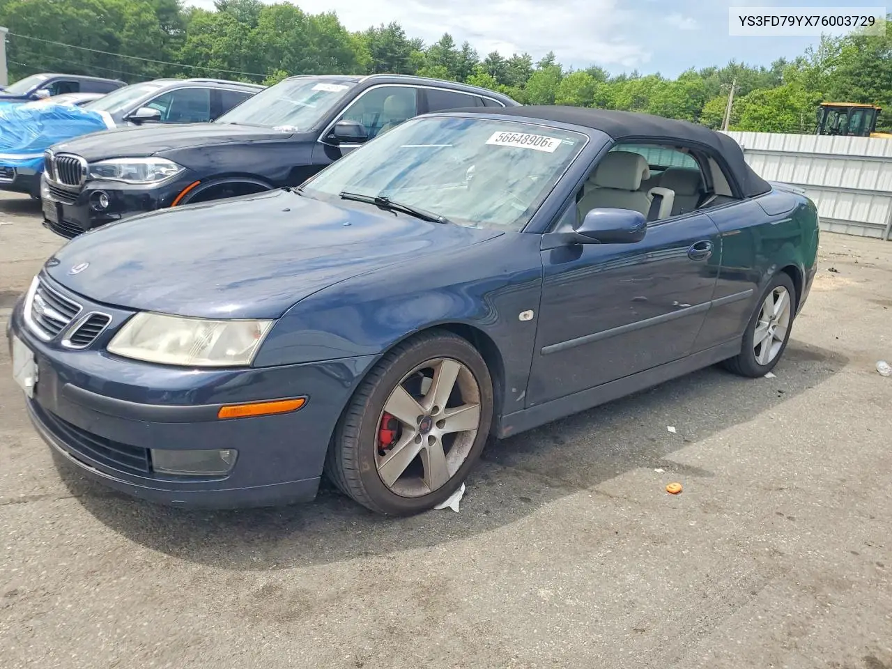 2007 Saab 9-3 2.0T VIN: YS3FD79YX76003729 Lot: 56648906