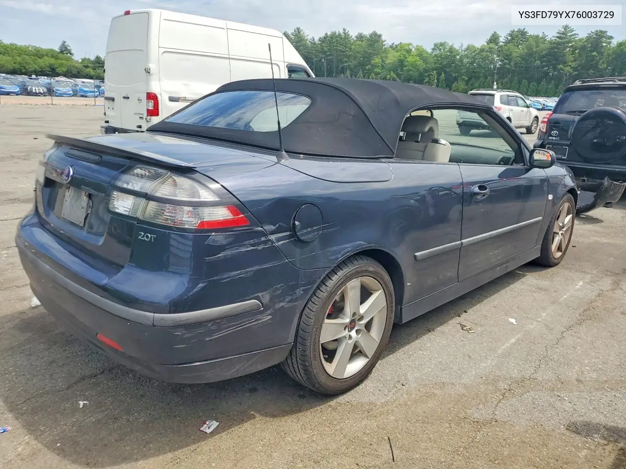 2007 Saab 9-3 2.0T VIN: YS3FD79YX76003729 Lot: 56648906
