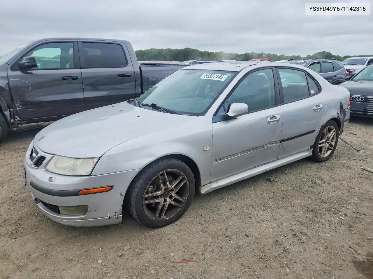 2007 Saab 9-3 2.0T VIN: YS3FD49Y671142316 Lot: 56927146
