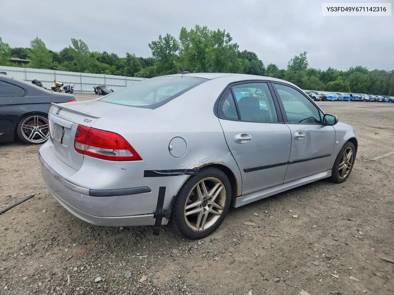 2007 Saab 9-3 2.0T VIN: YS3FD49Y671142316 Lot: 56927146