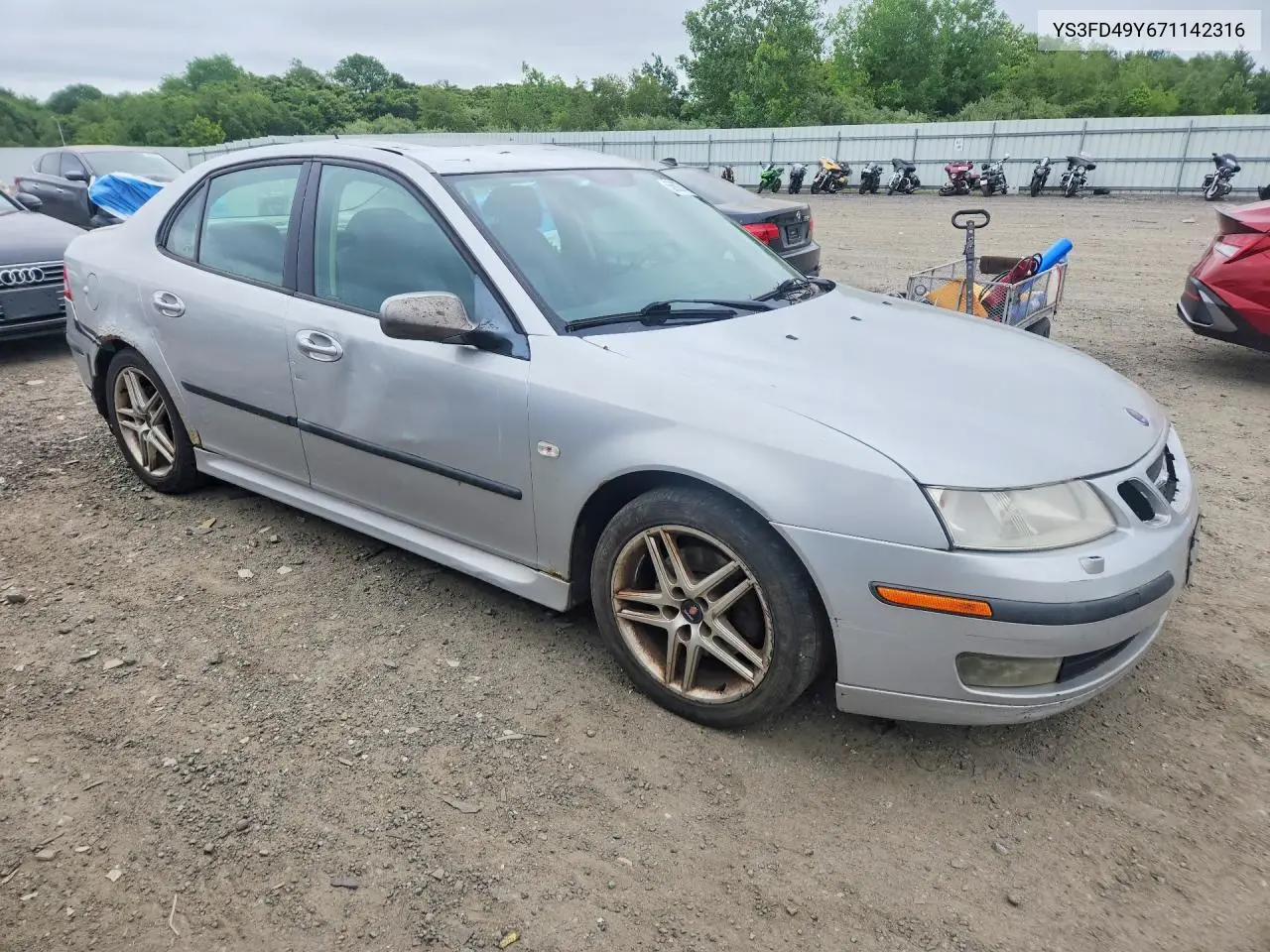 2007 Saab 9-3 2.0T VIN: YS3FD49Y671142316 Lot: 56927146