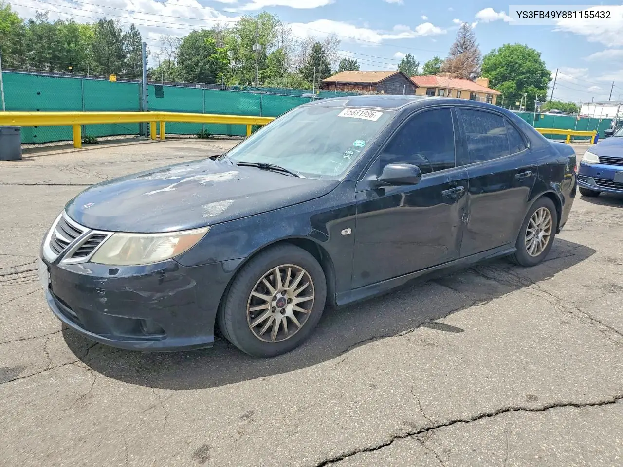 2008 Saab 9-3 2.0T VIN: YS3FB49Y881155432 Lot: 55881986