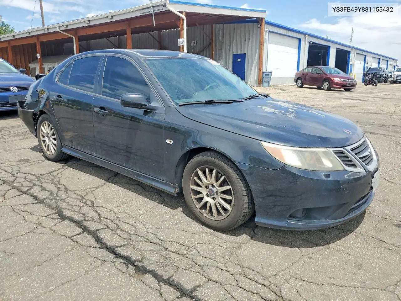2008 Saab 9-3 2.0T VIN: YS3FB49Y881155432 Lot: 55881986