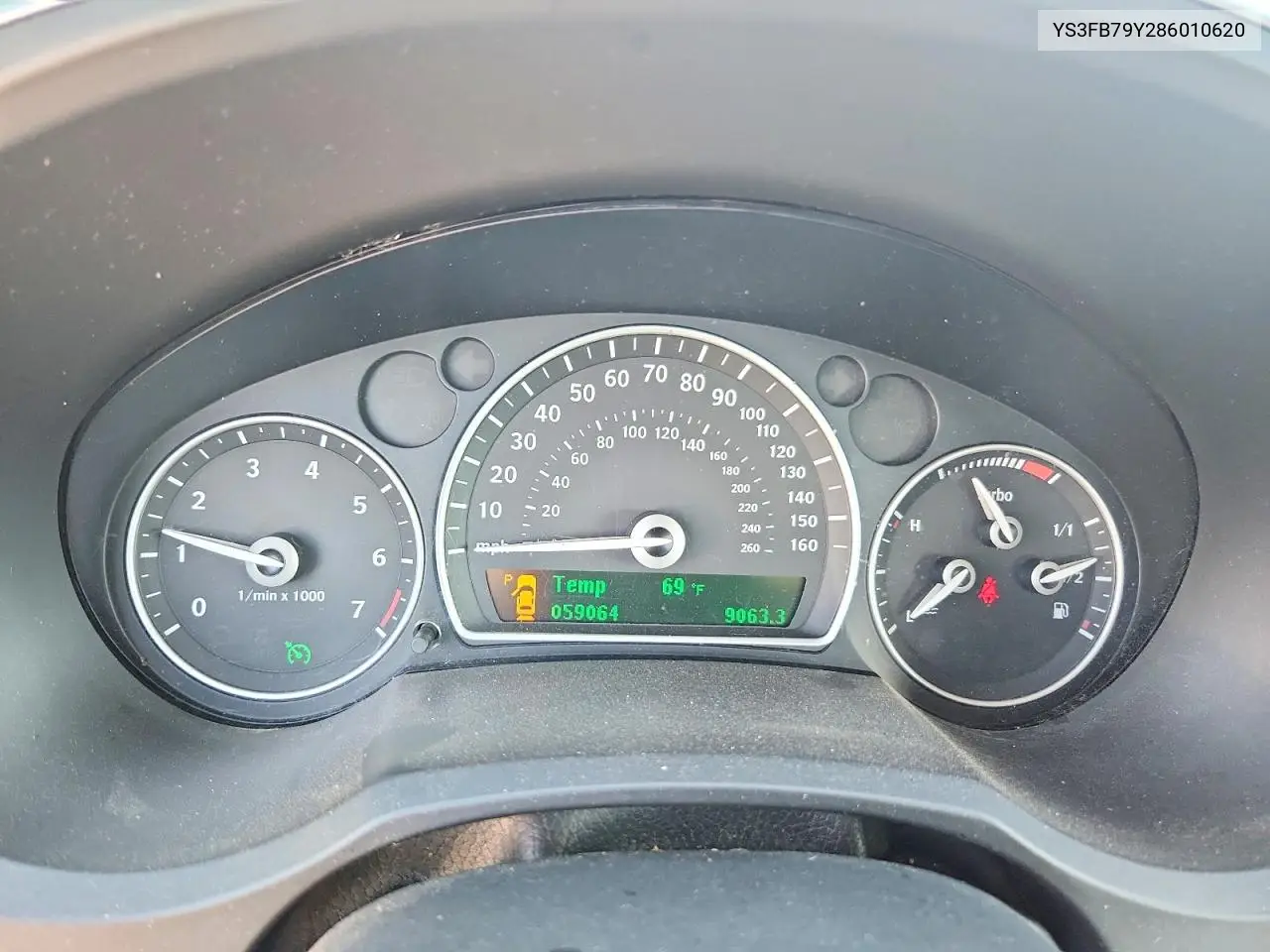 2008 Saab 9-3 2.0T VIN: YS3FB79Y286010620 Lot: 58087526