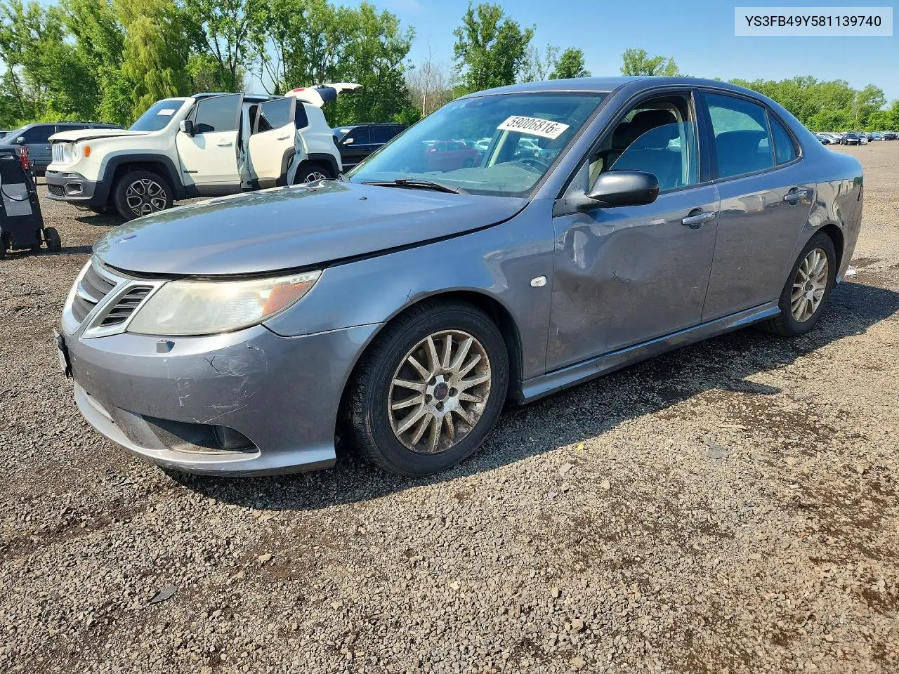 2008 Saab 9-3 2.0T VIN: YS3FB49Y581139740 Lot: 59006816
