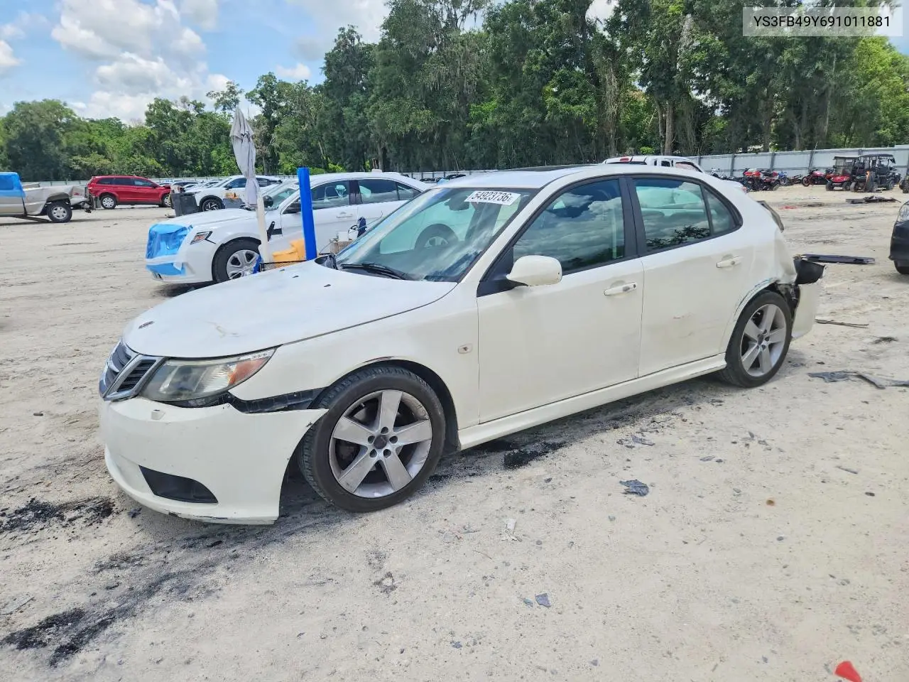 2009 Saab 9-3 2.0T VIN: YS3FB49Y691011881 Lot: 54923736