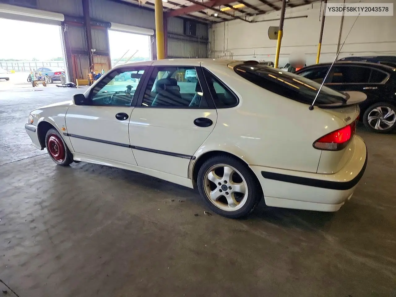 2000 Saab 9-3 Se VIN: YS3DF58K1Y2043578 Lot: 60709636