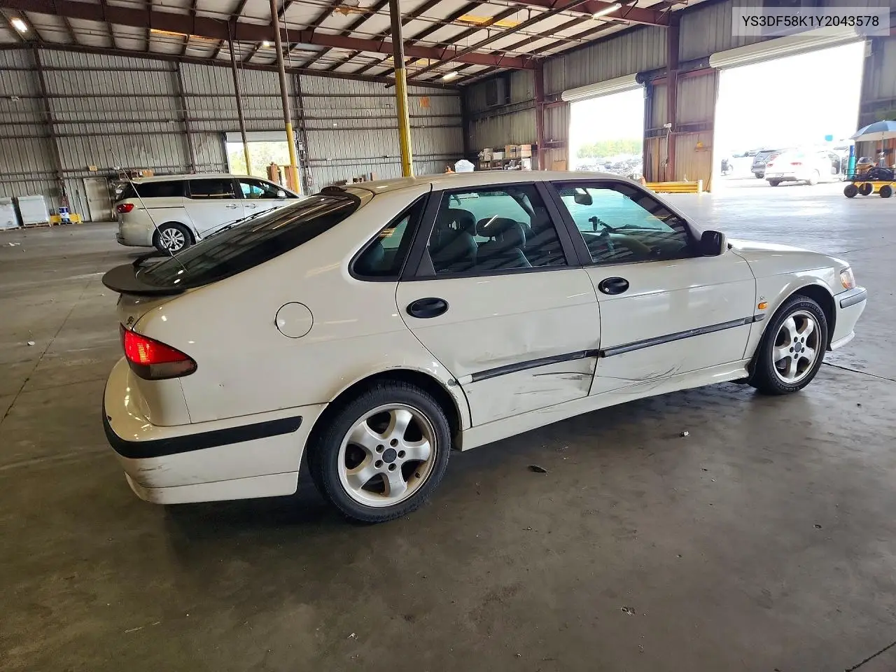 2000 Saab 9-3 Se VIN: YS3DF58K1Y2043578 Lot: 60709636