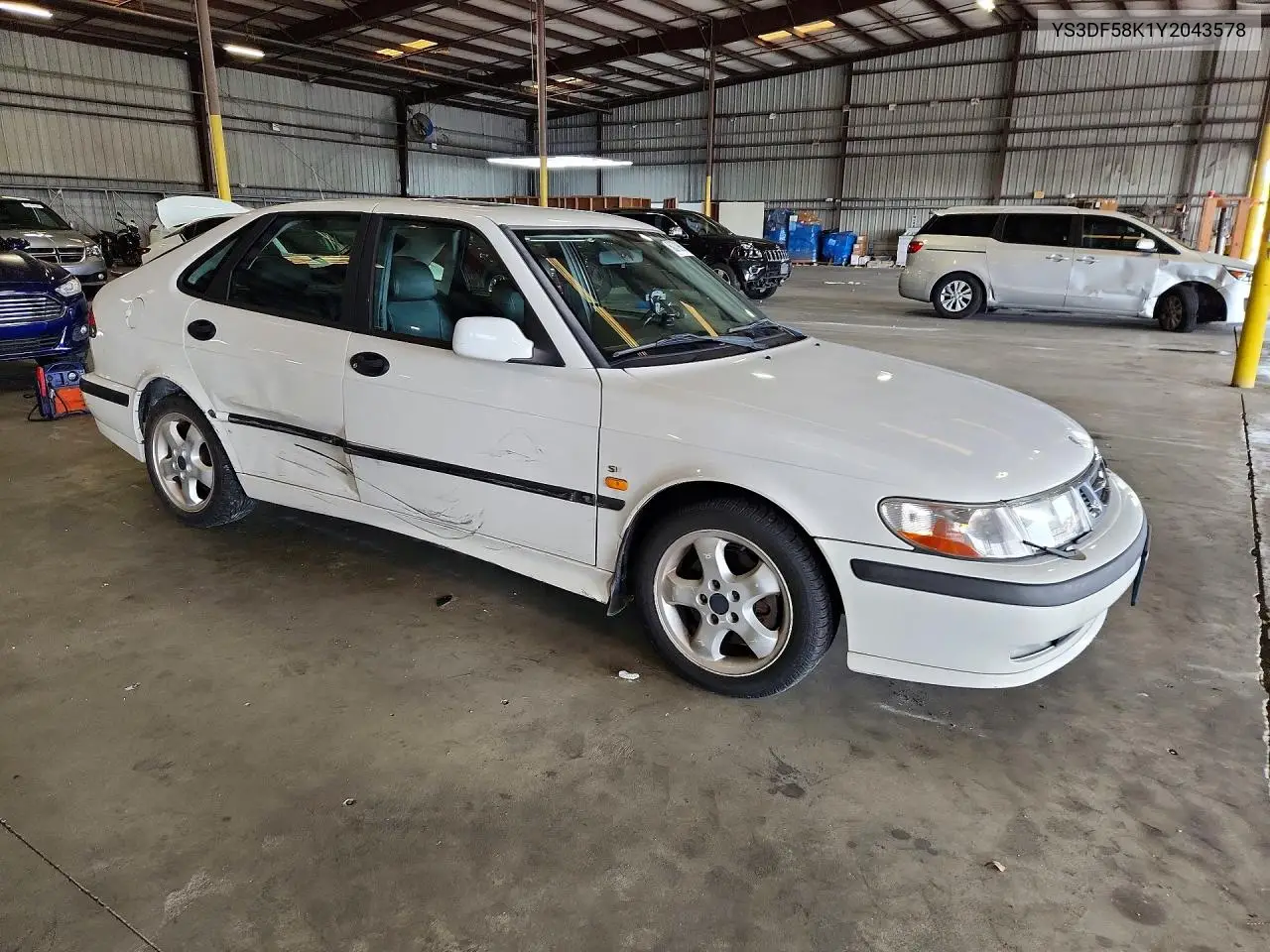 2000 Saab 9-3 Se VIN: YS3DF58K1Y2043578 Lot: 60709636