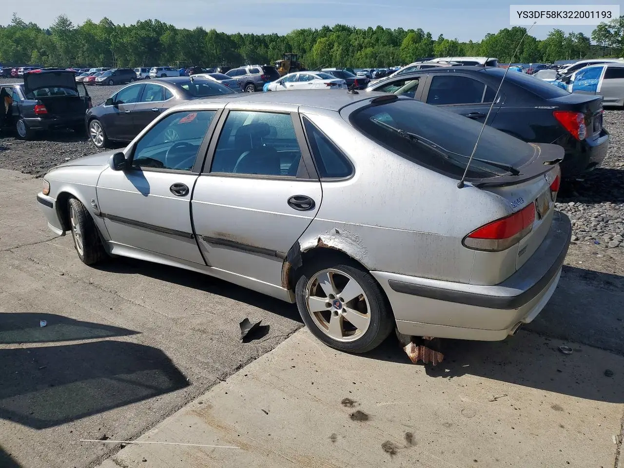 2002 Saab 9-3 Se VIN: YS3DF58K322001193 Lot: 54755556