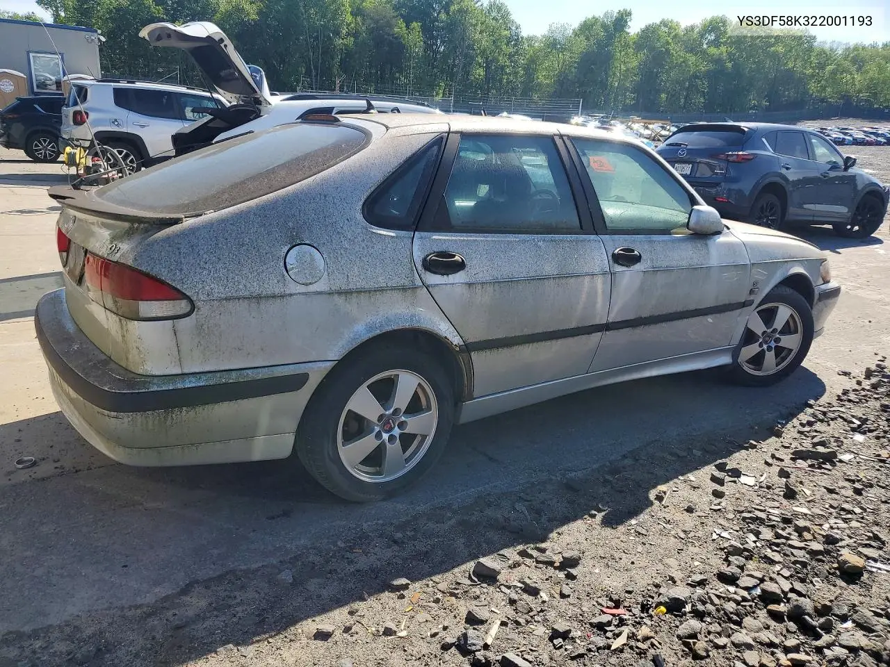2002 Saab 9-3 Se VIN: YS3DF58K322001193 Lot: 54755556