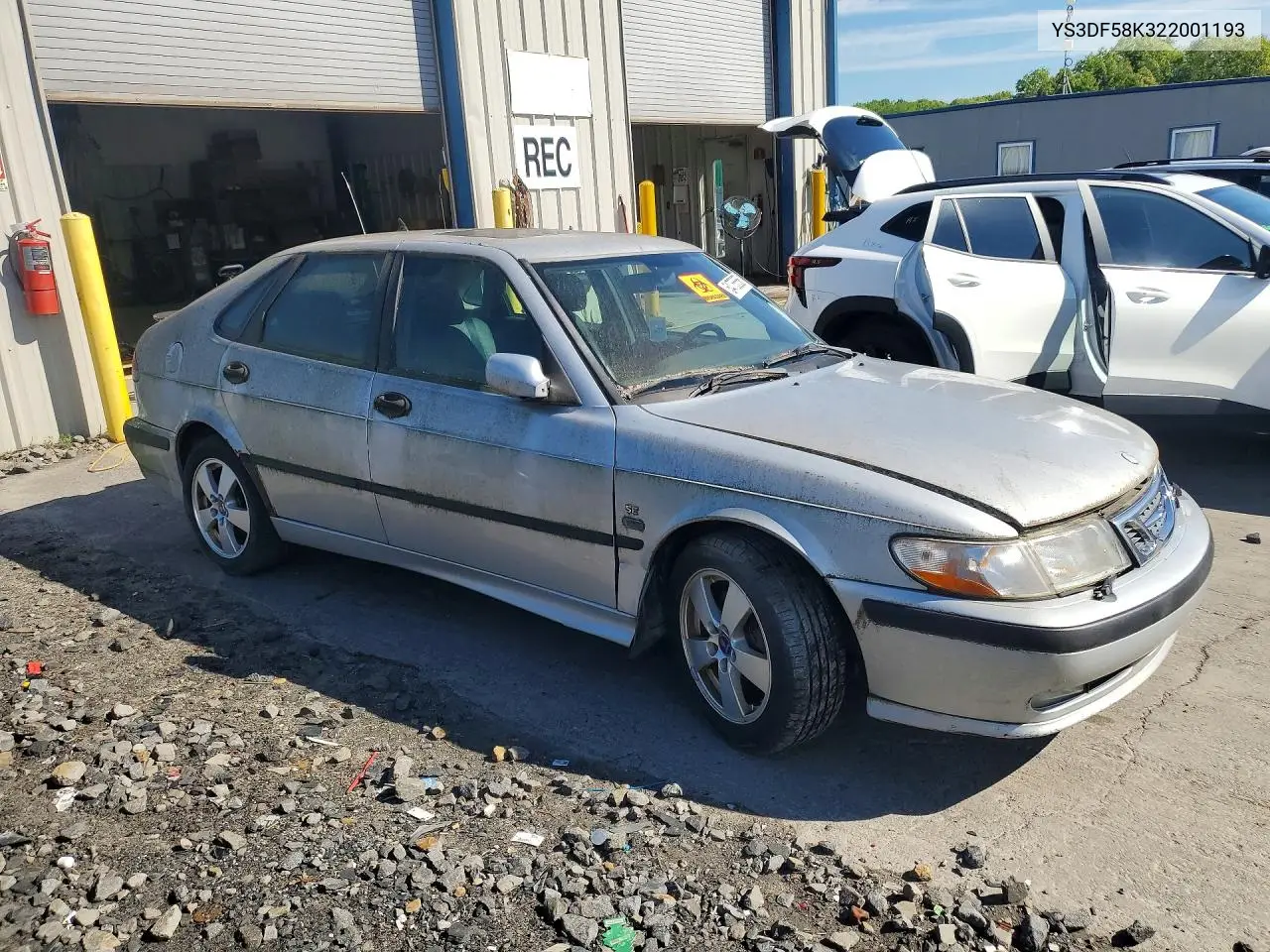 2002 Saab 9-3 Se VIN: YS3DF58K322001193 Lot: 54755556