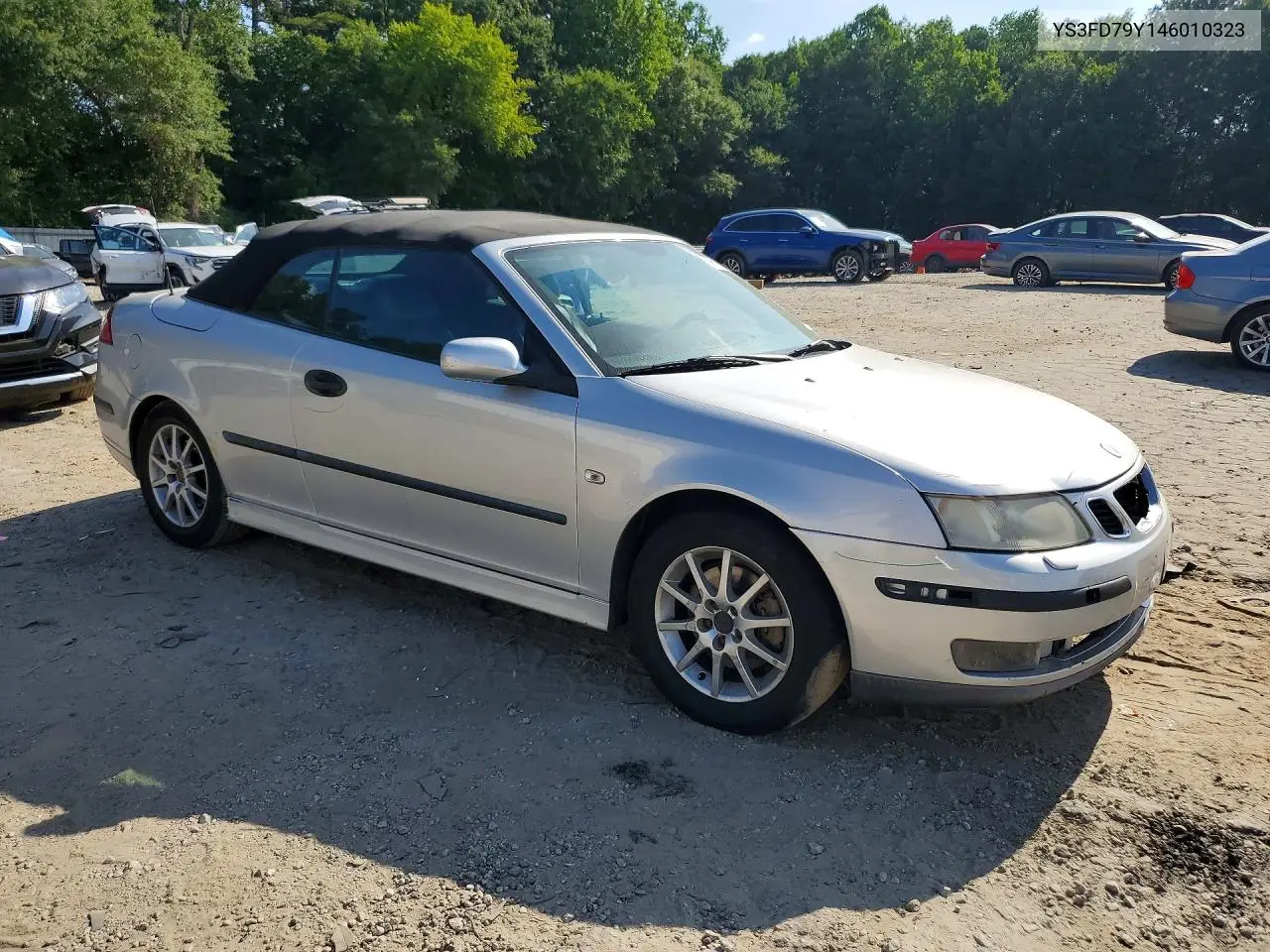 2004 Saab 9-3 Arc VIN: YS3FD79Y146010323 Lot: 58974816