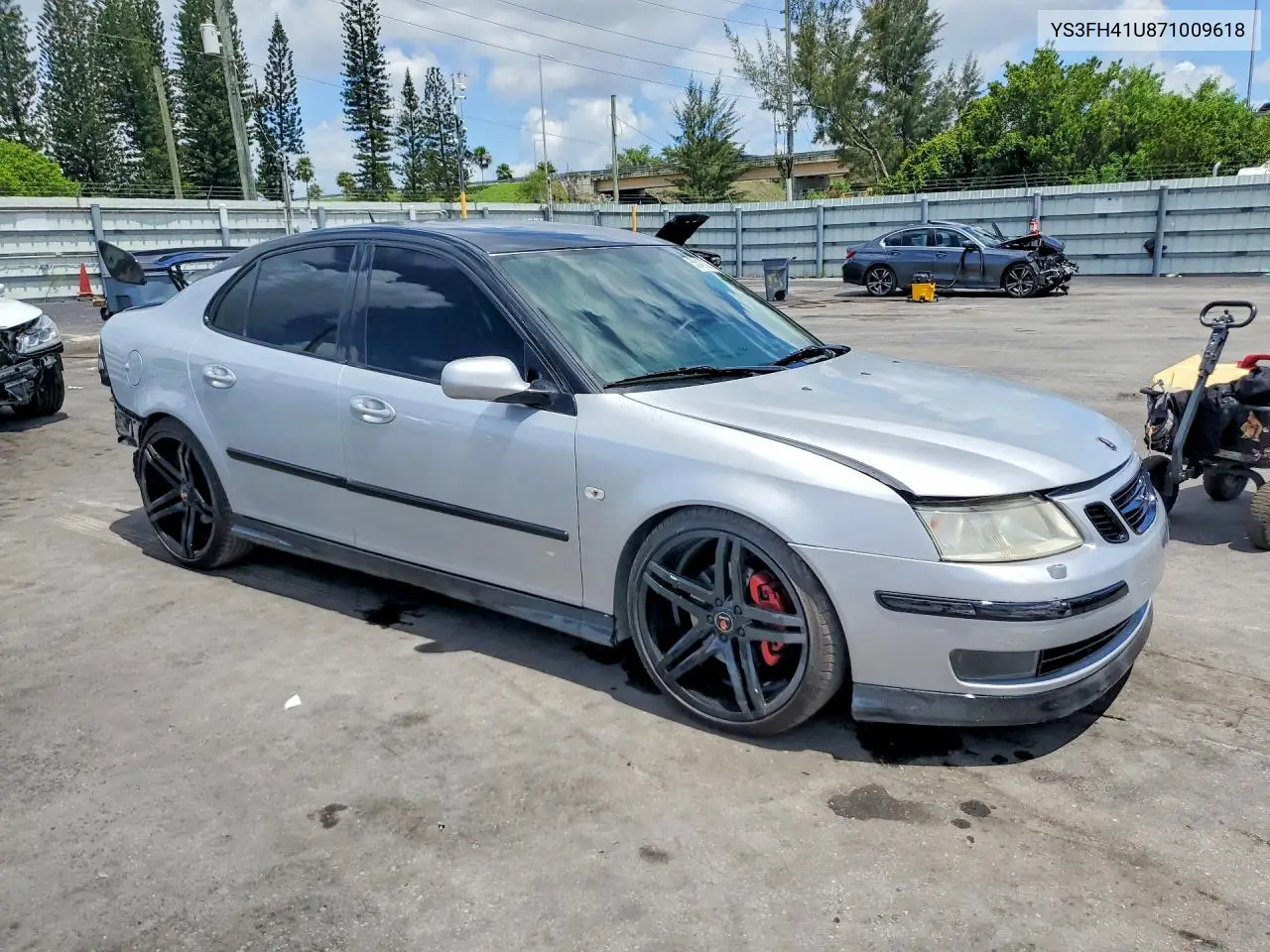 2007 Saab 9-3 Aero VIN: YS3FH41U871009618 Lot: 55437276