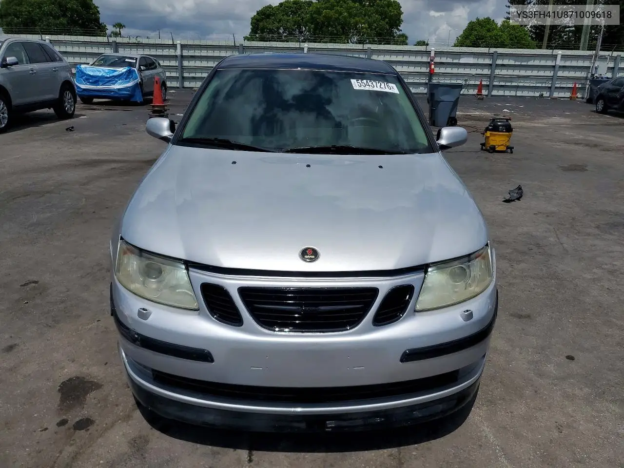 2007 Saab 9-3 Aero VIN: YS3FH41U871009618 Lot: 55437276
