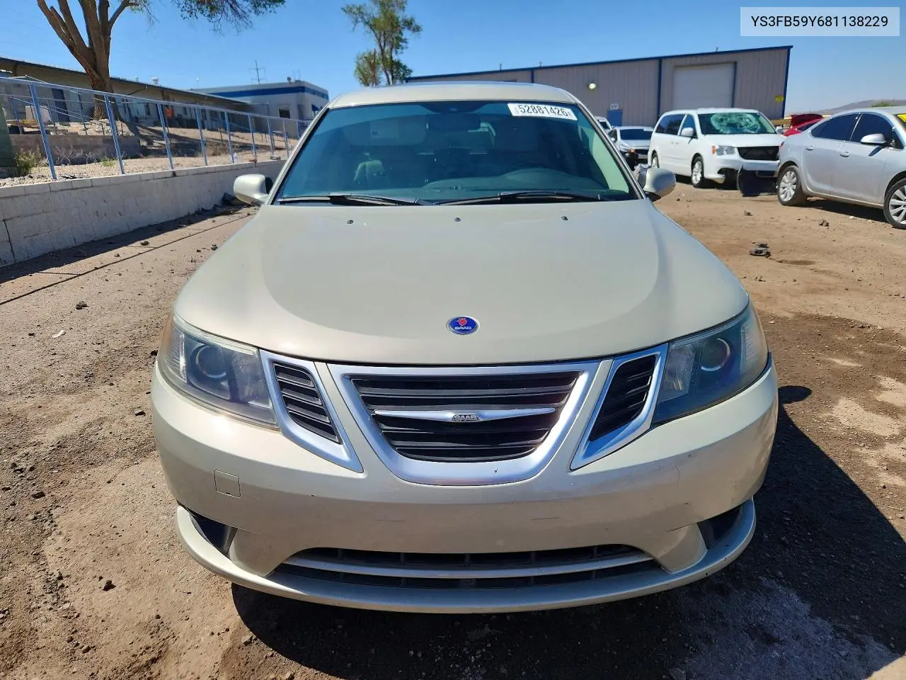 2008 Saab 9-3 2.0T VIN: YS3FB59Y681138229 Lot: 52881426