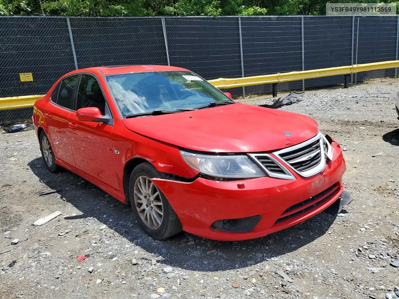 2008 Saab 9-3 2.0T VIN: YS3FB49Y981113559 Lot: 57019706