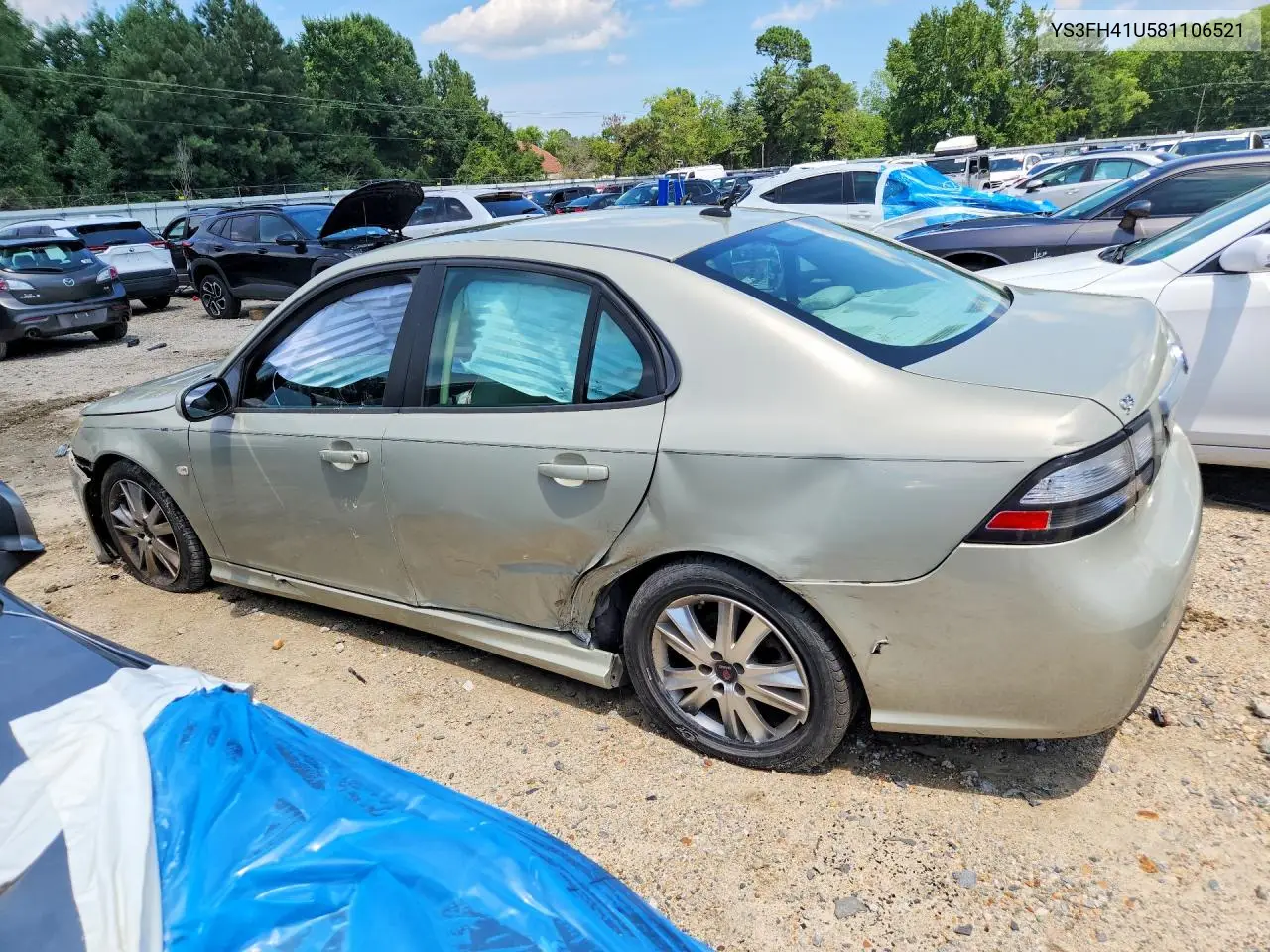 2008 Saab 9-3 Aero VIN: YS3FH41U581106521 Lot: 60609706