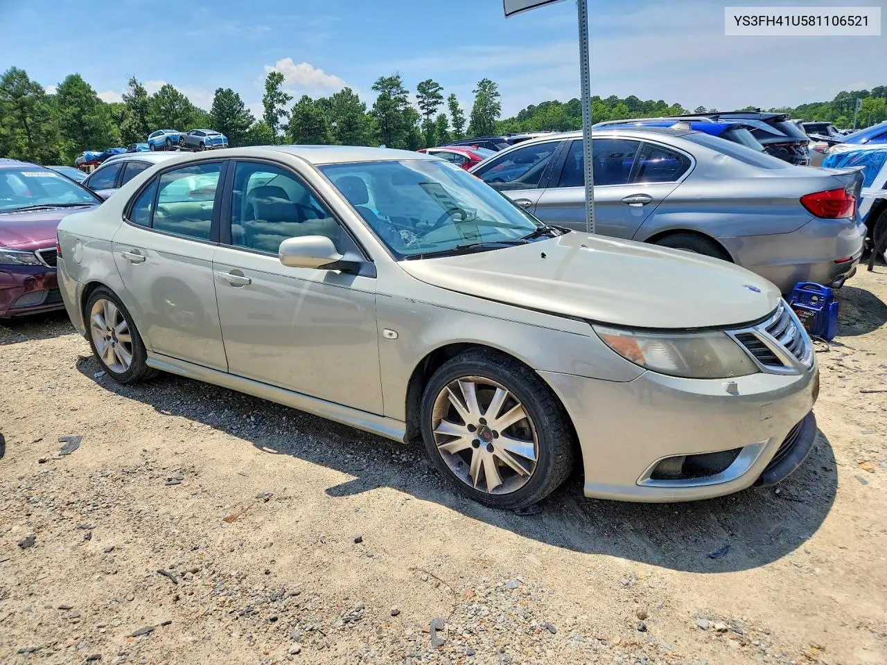 2008 Saab 9-3 Aero VIN: YS3FH41U581106521 Lot: 60609706