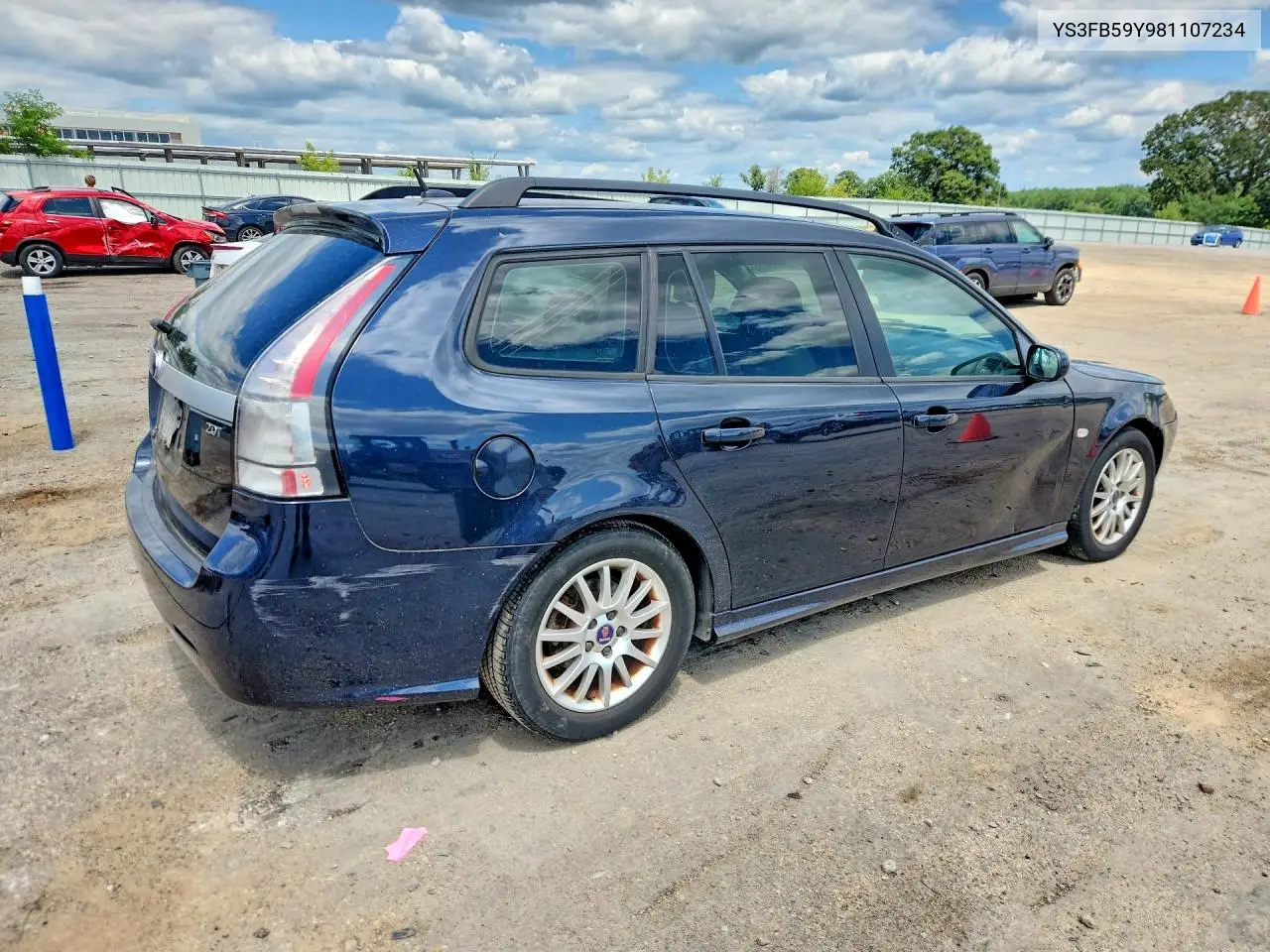 2008 Saab 9-3 2.0T VIN: YS3FB59Y981107234 Lot: 62223196