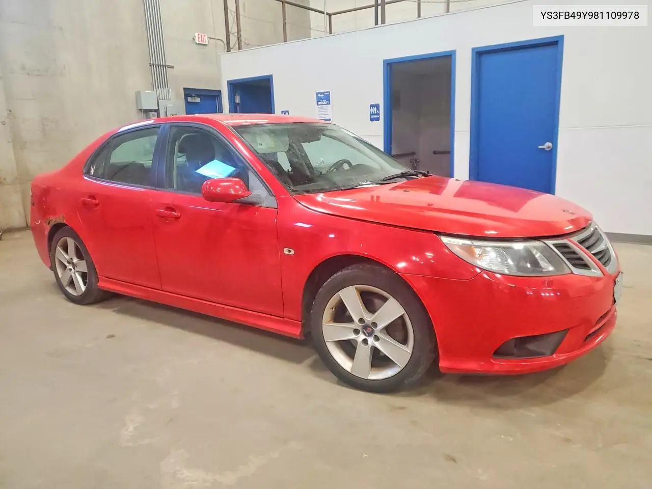 2008 Saab 9-3 2.0T VIN: YS3FB49Y981109978 Lot: 75023605