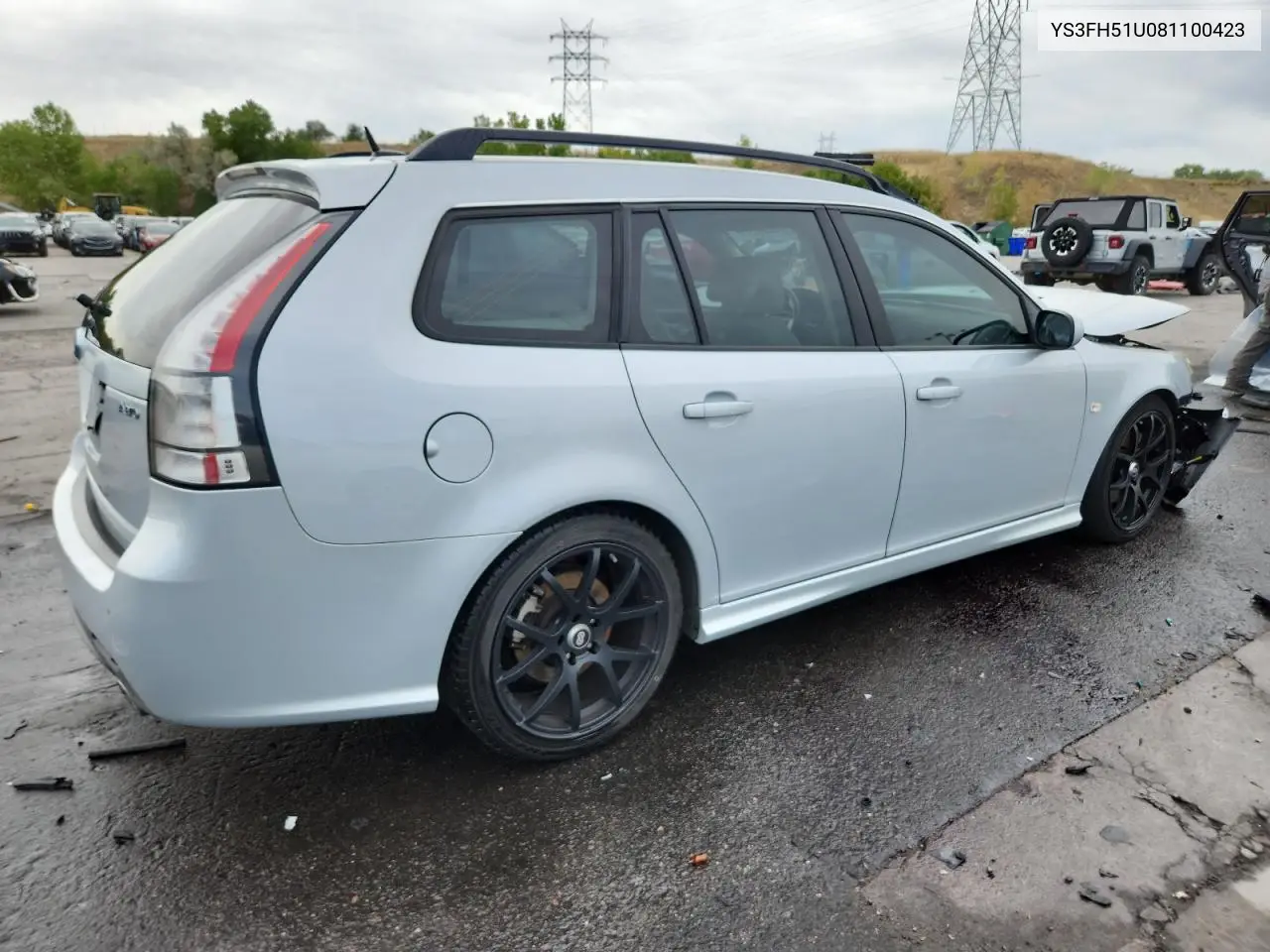 2008 Saab 9-3 Aero VIN: YS3FH51U081100423 Lot: 81556275