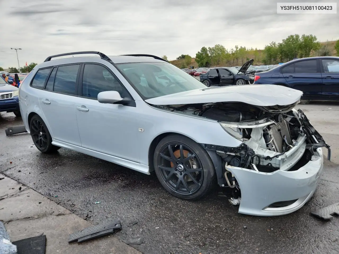 2008 Saab 9-3 Aero VIN: YS3FH51U081100423 Lot: 81556275