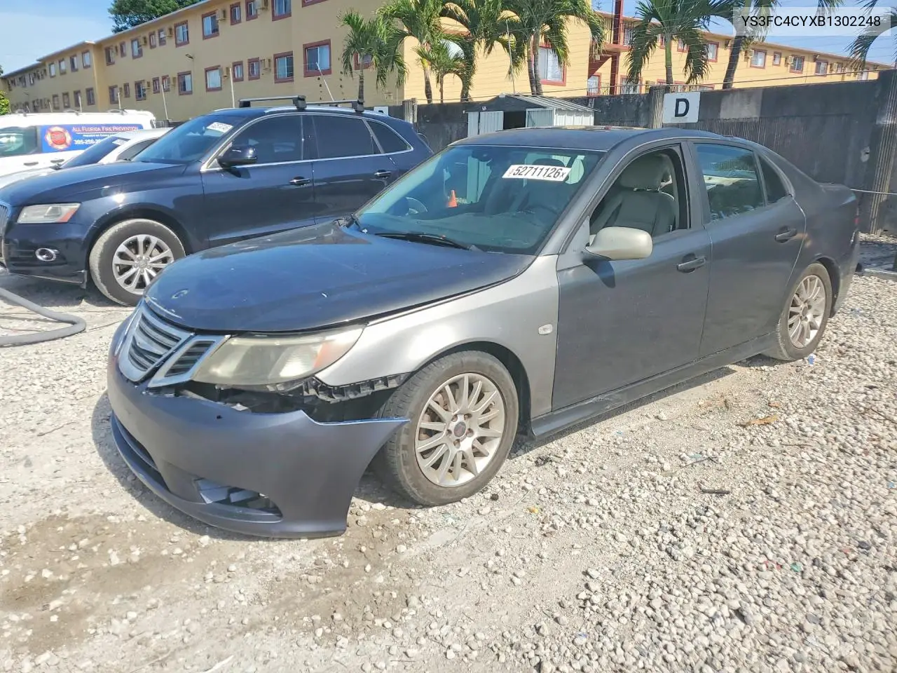 2011 Saab 9-3 Aero VIN: YS3FC4CYXB1302248 Lot: 52711126