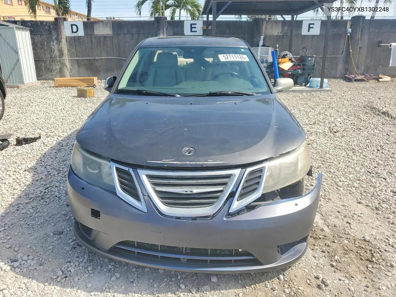 2011 Saab 9-3 Aero VIN: YS3FC4CYXB1302248 Lot: 52711126