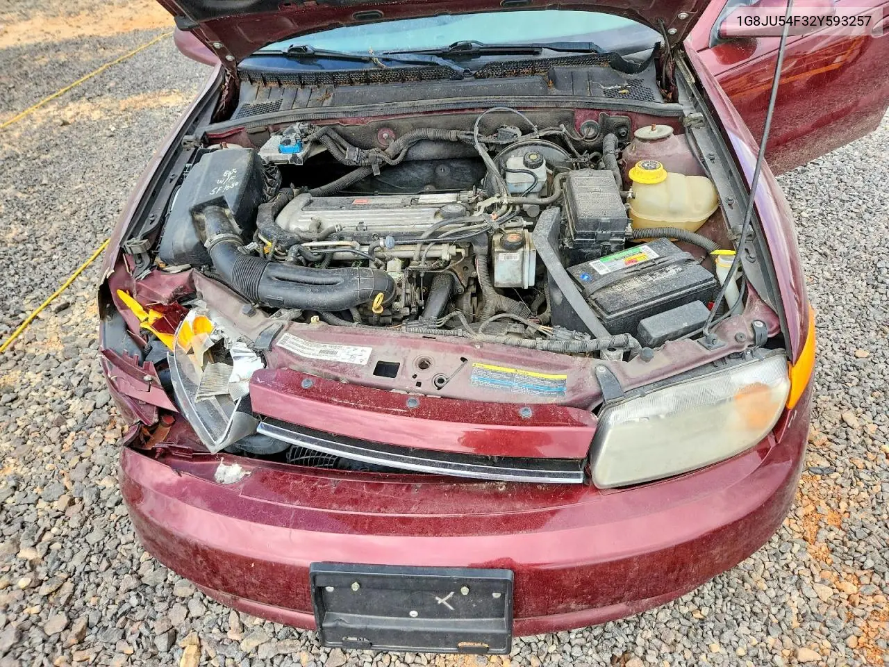 2002 Saturn L200 VIN: 1G8JU54F32Y593257 Lot: 61123626