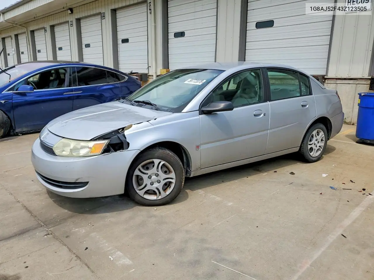 2003 Saturn Ion Level 2 VIN: 1G8AJ52F43Z123505 Lot: 56772076