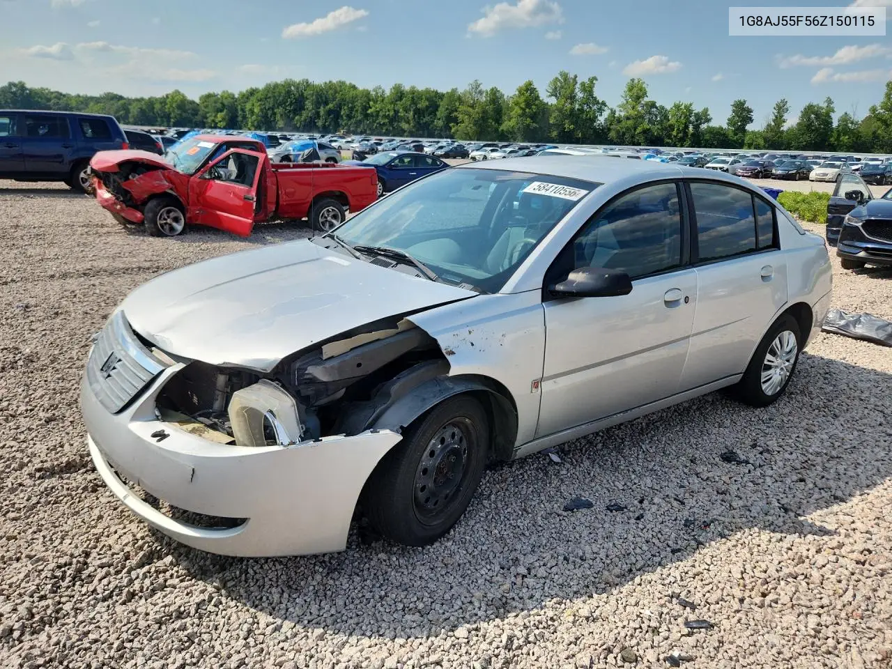 2006 Saturn Ion Level 2 VIN: 1G8AJ55F56Z150115 Lot: 58410556