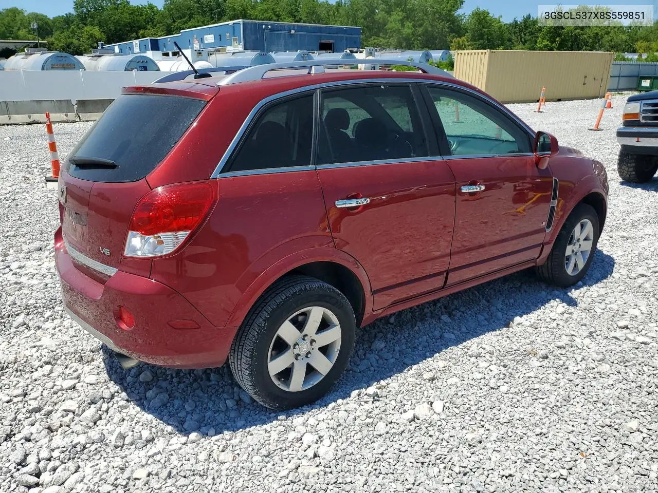 2008 Saturn Vue Xr VIN: 3GSCL537X8S559851 Lot: 56043876