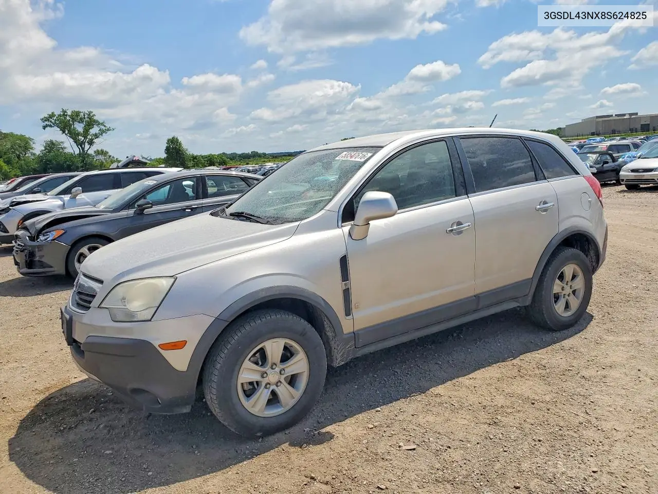 2008 Saturn Vue Xe VIN: 3GSDL43NX8S624825 Lot: 58547616